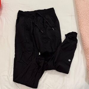 Lululemon black dance studio joggers, size 2